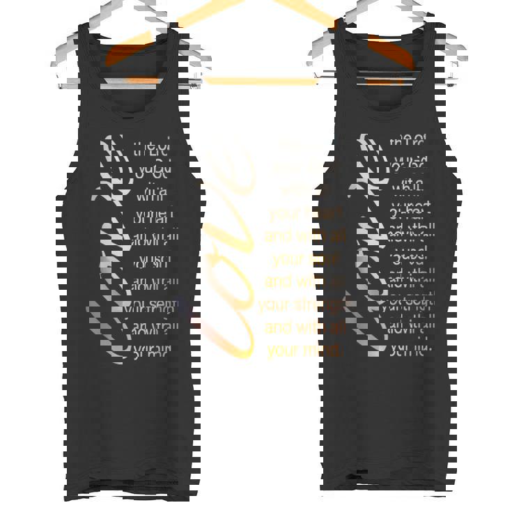 Love The Lord With All Your Heart 聖書の言葉 タンクトップ