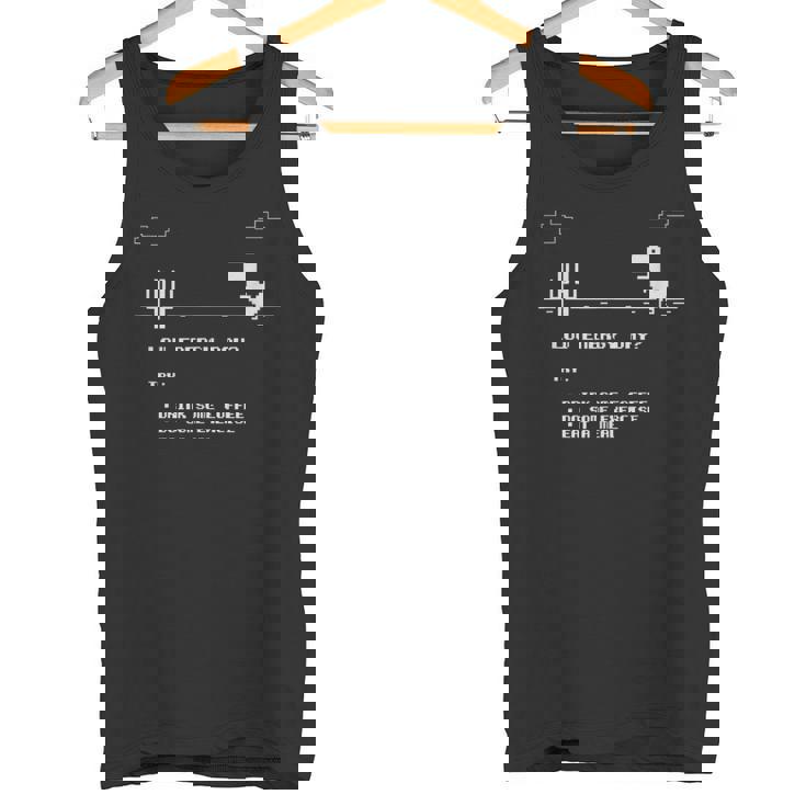 Low Energy Day恐竜サボテンピクセル タンクトップ