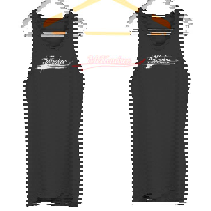 McKendree Illinois Lebanon Town Vintage Varsity Throwback Tank Top