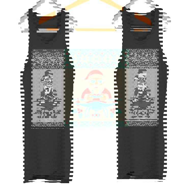 Modern Santa Drone Pilot Ugly Christmas Sweat Tank Top