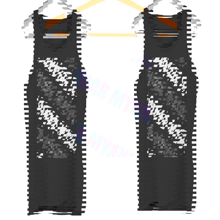 Myanmarカモ柄パープルカモフラージュ タンクトップ