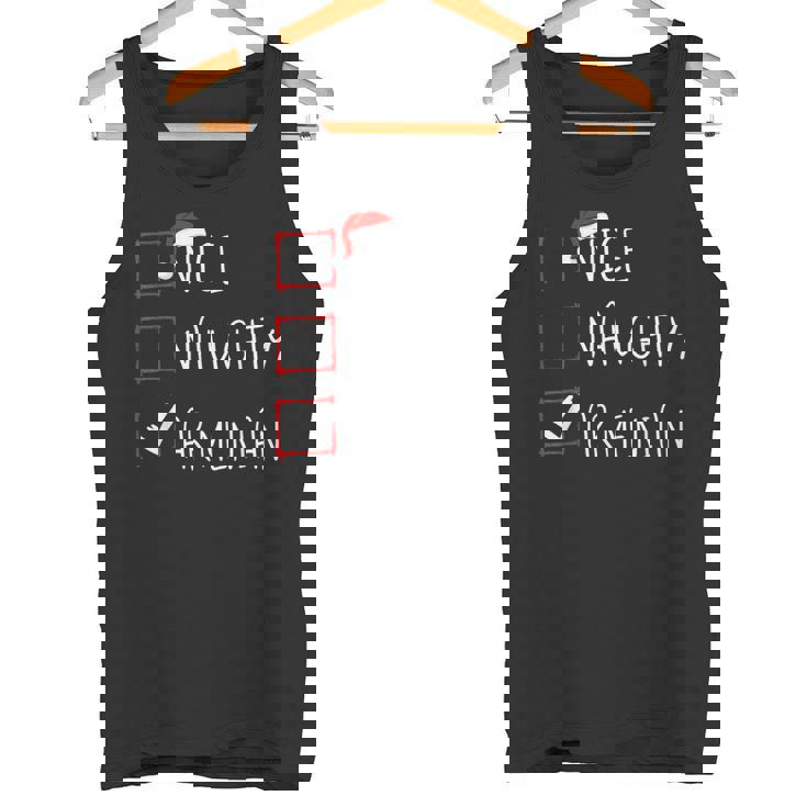 Nice Naughty Armenian Christmas Armenia Roots Heritage Tank Top