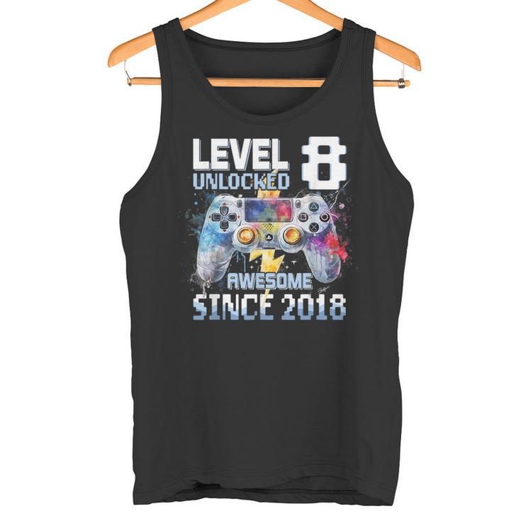 Nivel 8 Desbloqueado Cumpleaños Niño 8Vo Desbloqueadoideojuego Camiseta sin mangas