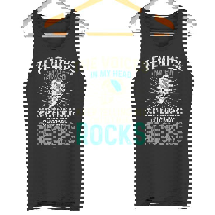 Theoices In My Head ロックコレクター ジオードハンター 地質学 タンクトップ