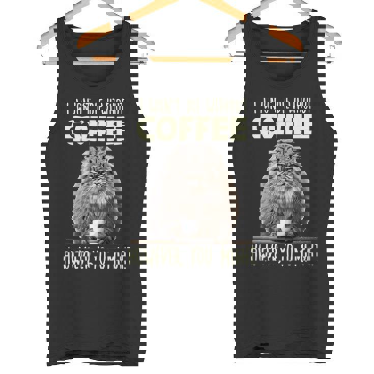 Pallas Cat T コーヒー愛好家のための朝の不満 マヌルネコ 長袖tシャツ タンクトップ