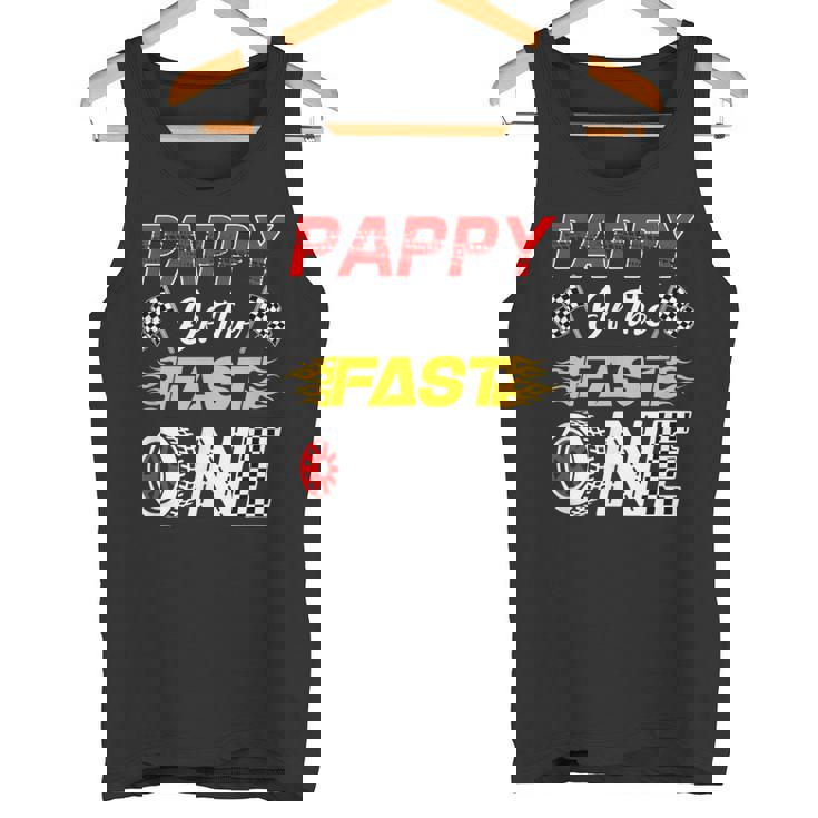 Pappy Of The Fast One 1St Birthday Race Car Family Tank Top