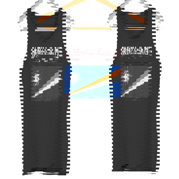 Patriotic Vintage Marshallese Flag Marshall Islands Tank Top