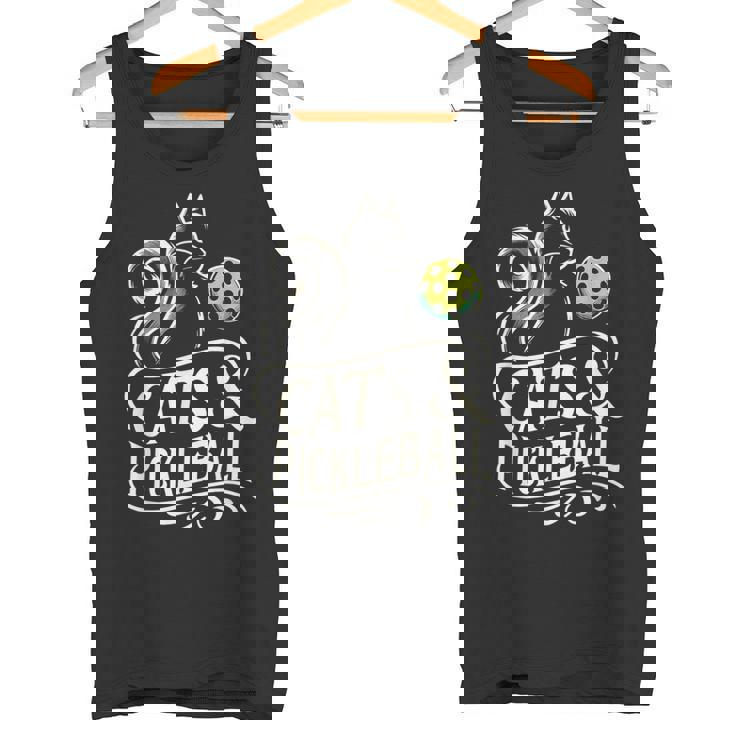 Pickleball Player 猫オーナーピックルボール キティ好きの服 タンクトップ