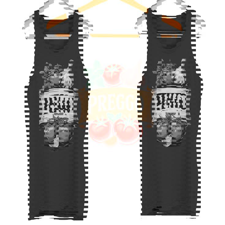 Preggo Food Lovers Italian Cuisine Mom Humor Tank Top