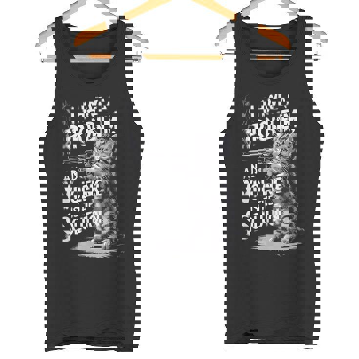 Problem Cat I Have A Problem Edgy Cat タンクトップ