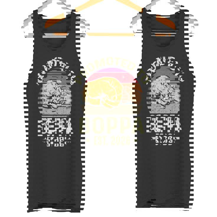 Promoted To Boppa Est 2026 For New Papa Fathers Day Tank Top