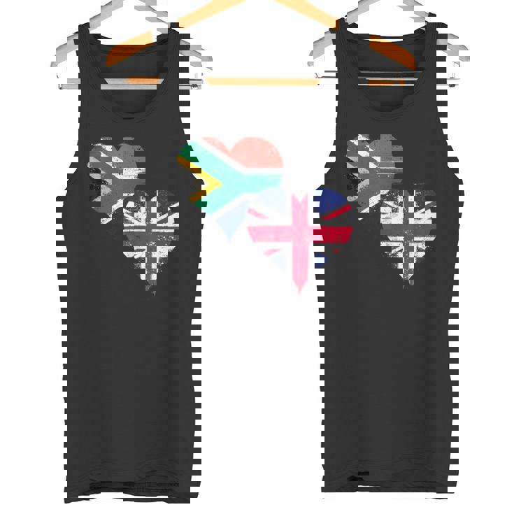 Proud British South African Expat A South Africa UK Flag Tank Top Tank Top