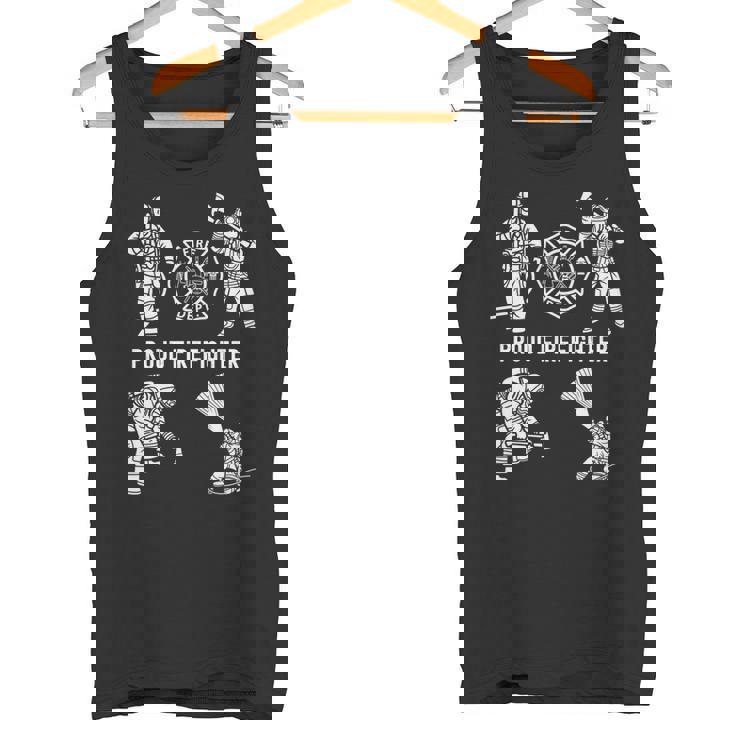 Proud 消防士 消防用品 グラフィック シンボル 消防士 長袖tシャツ タンクトップ