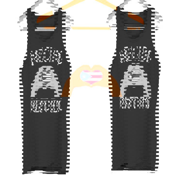 Puerto Rico Flag Heart Arecibo City タンクトップ