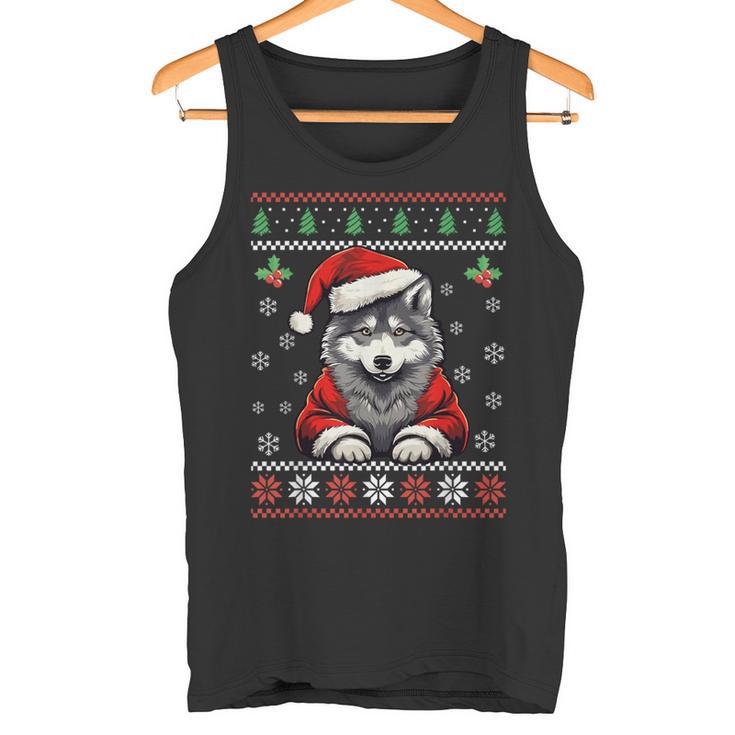 Pull De Noël Moche Loup Pour Adultes Et Enfants Débardeur e
