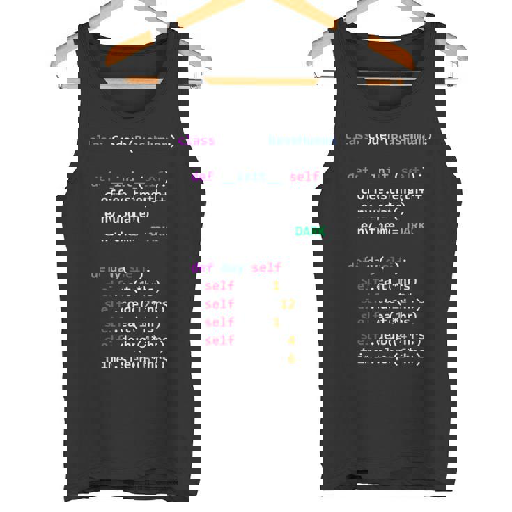 Python Eat Code スリープリピート タンクトップ