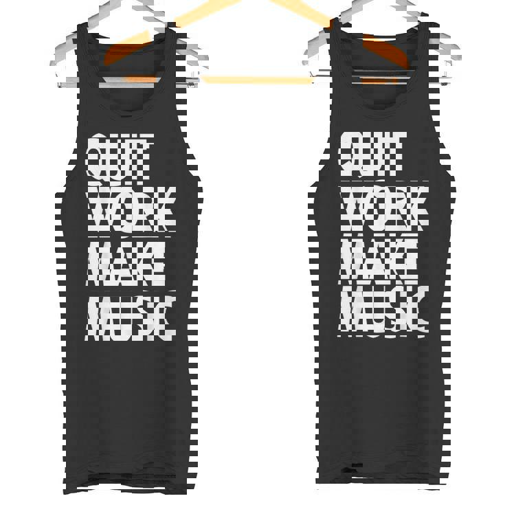 Quit Work Make Music 半袖 タンクトップ