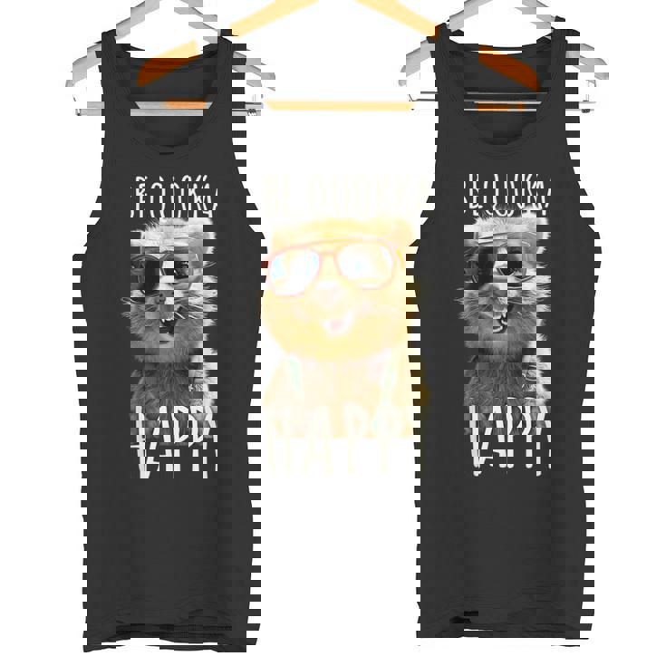 Be Quokka Happy クオッカ・ビー・クオッカ・ハッピー＆クオッカとスマイル タンクトップ