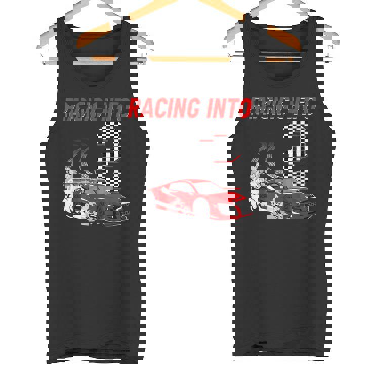 Racing Into 2Nd Birthday レースカー 2歳 幼児 男の子 タンクトップ