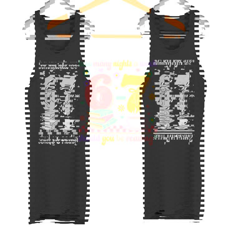 Reading 67 Teacher Six Seven Reading 6 7 Book Lover Tank Top