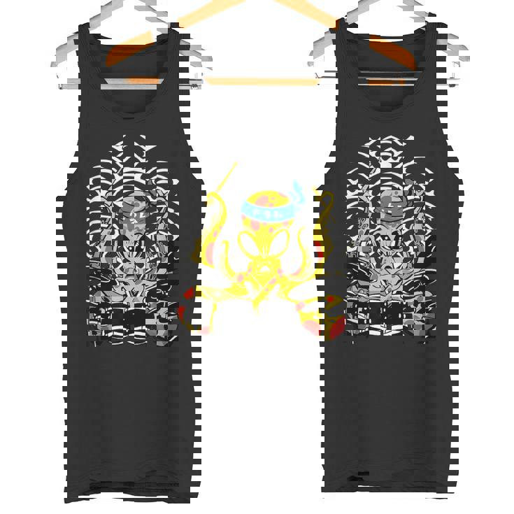 Retro Drumsticks Drummer Drums Hand タンクトップ