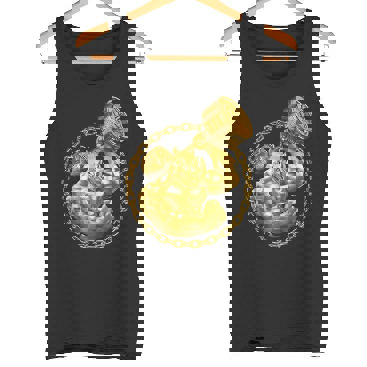 Rhino Beast ワークアウト ゴールド フィットネス ジム 動物 筋肉 ダンベル タンクトップ