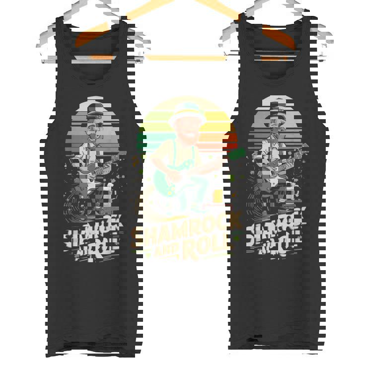 Shamrock And Roll Leprechaun Guitar Tank Top