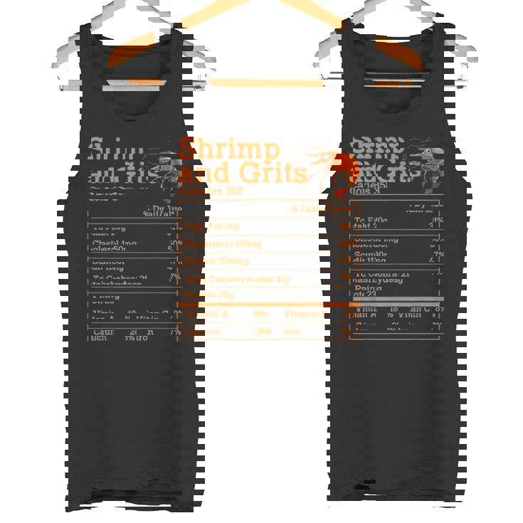 Shrimp And Grits Nutrition Facts Label Calories Protein Food タンクトップ