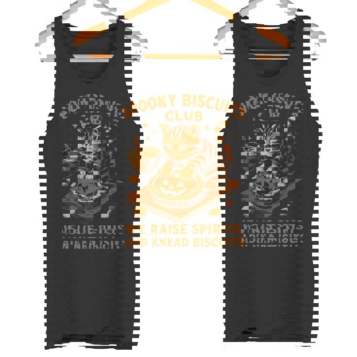 Spooky Biscuits Club Cat 面白い ハロウィン ベーキングベイカー 長袖tシャツ タンクトップ