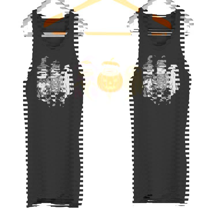 Spooky Whale Shark Lover Pumpkin Halloween Ghost Tank Top