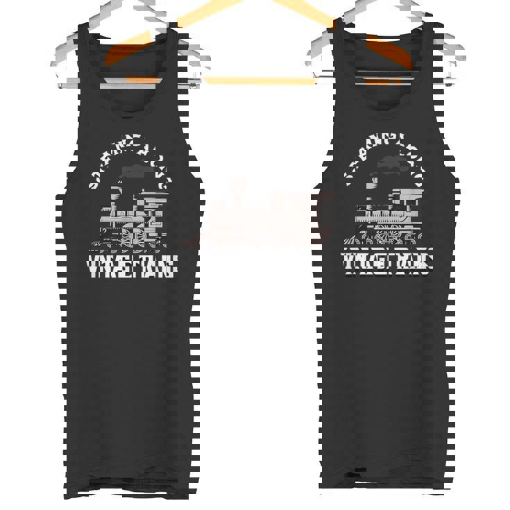 Staming Alongintage Train 機関車 タンクトップ