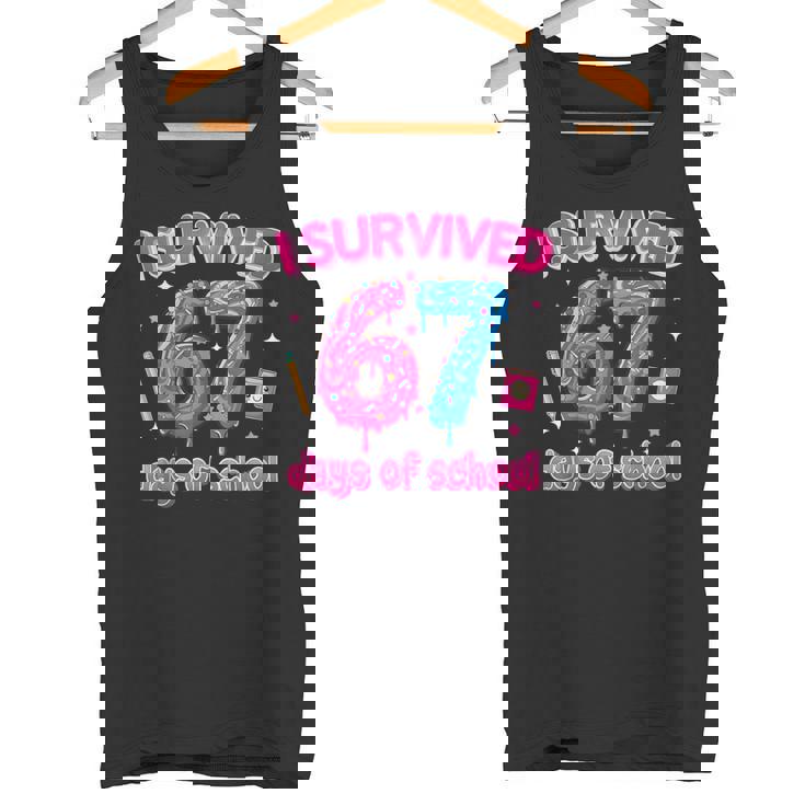 I Survived 67 Days Of School Six Seven 6 7 Teacher 67 Days Tank Top