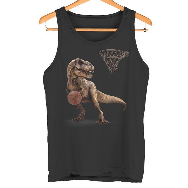 T Rex 恐竜 バスケットボール 面白い恐竜フープ タンクトップ