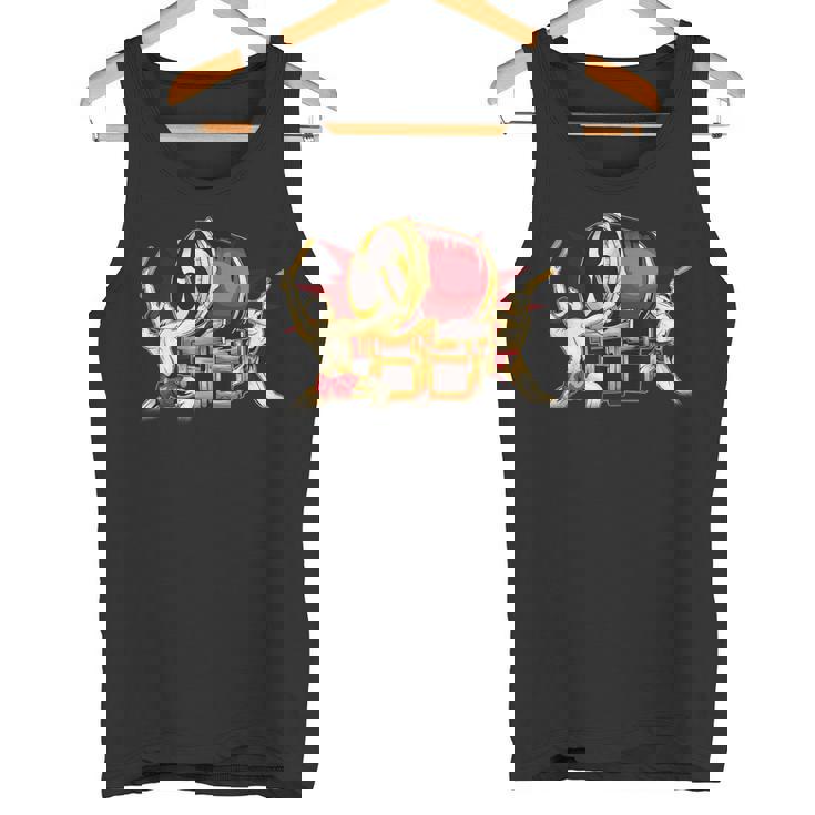 Taiko 男性太鼓太鼓奏者みつどもえグラフィックデザインギフト タンクトップ