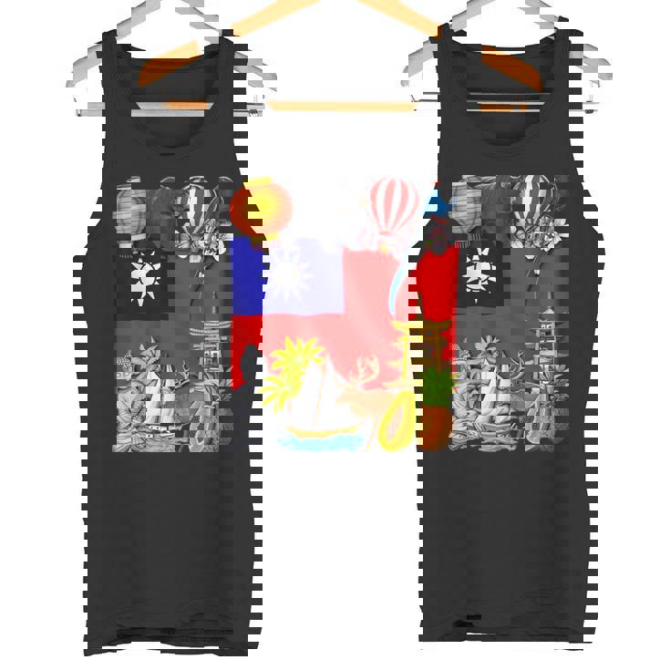 Taiwan Flag Taiwanese Roots Taiwan Heritage Proud Taiwanese Tank Top
