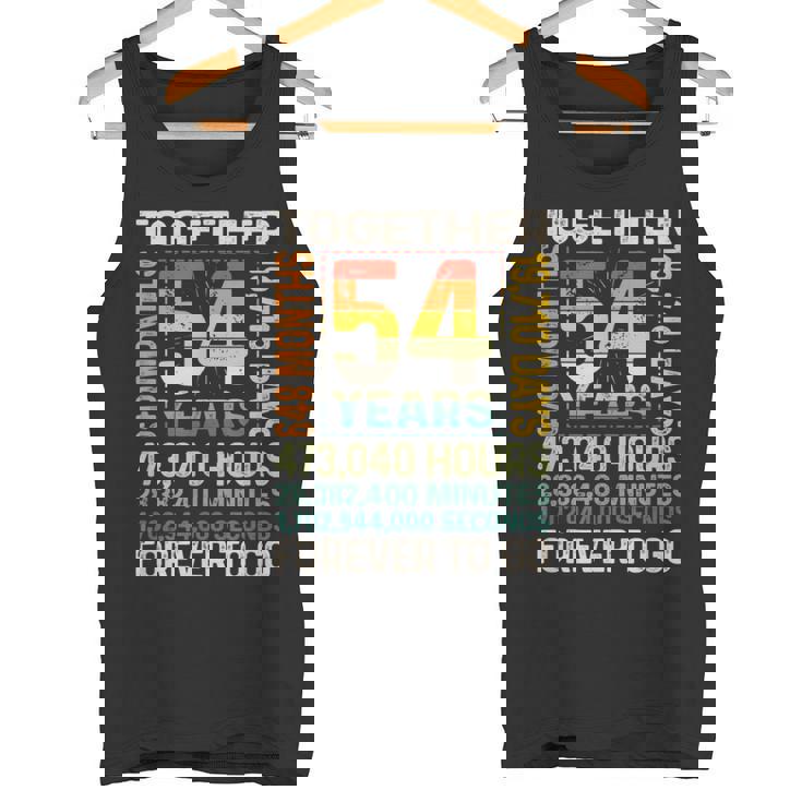Together 54 Years Forever To Go 結婚54周年記念 タンクトップ