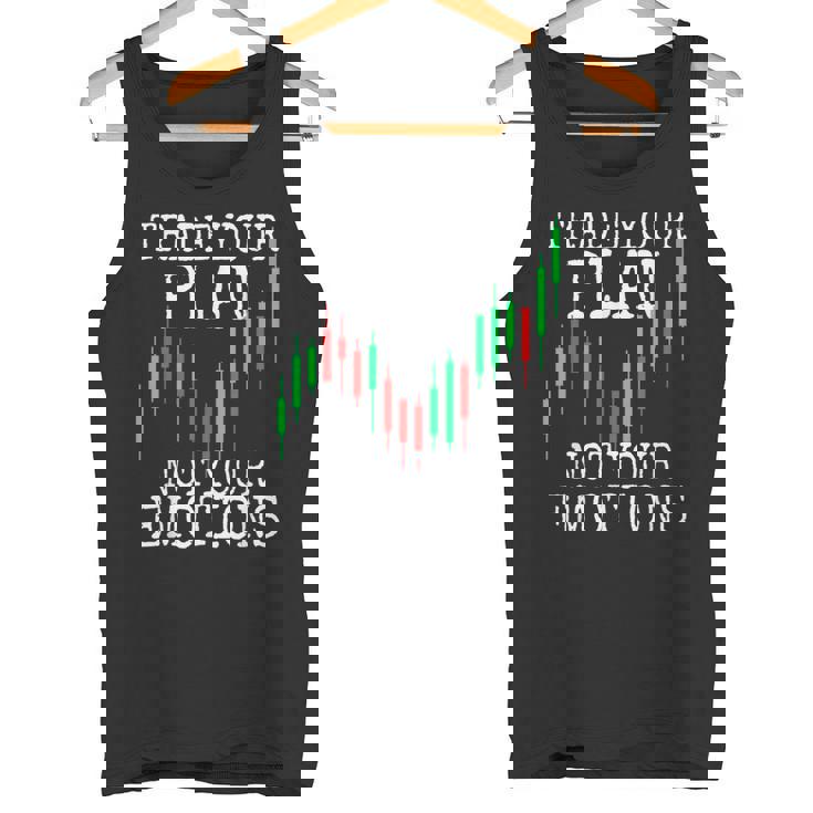 Trade Your Plan Not Your Emotions トレーディング投資家トレーダー株式証券取引所 タンクトップ