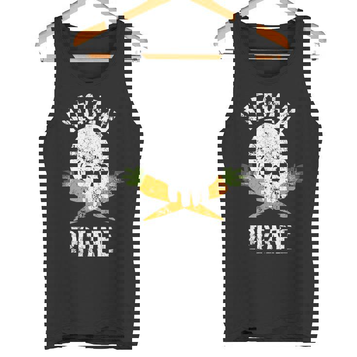 Vegan Pirate Skull And Crossbones But Carrot Tank Top