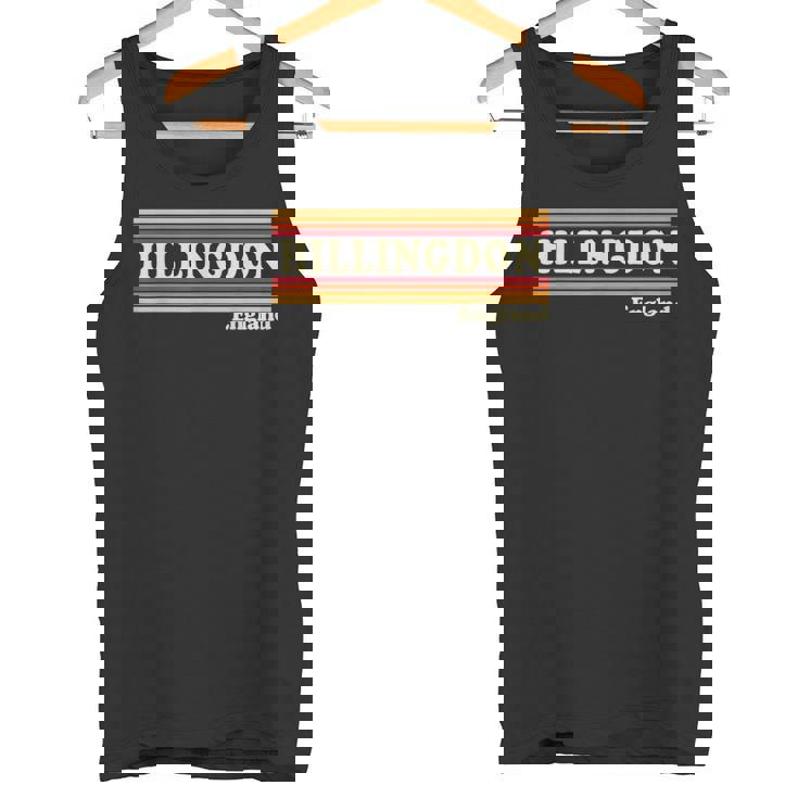 Vintage 80s Hillingdon England Retro Graphic Tank Top