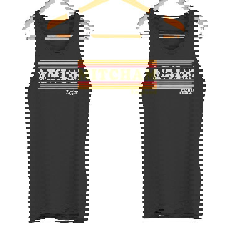 Vintage 80s Mitcham England Retro Graphic Tank Top