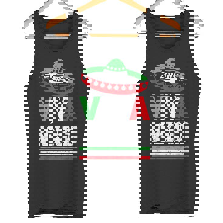 Viva Mexico 帽子デザイン メキシコ国旗カラー メキシコ人向け タンクトップ