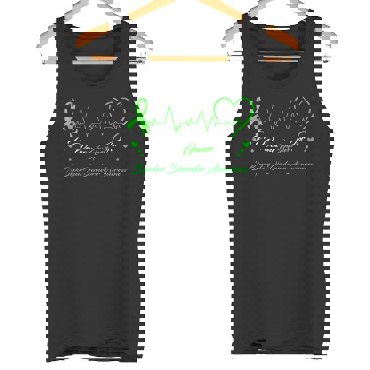 I Wear Green For Bipolar Disprder Awareness タンクトップ