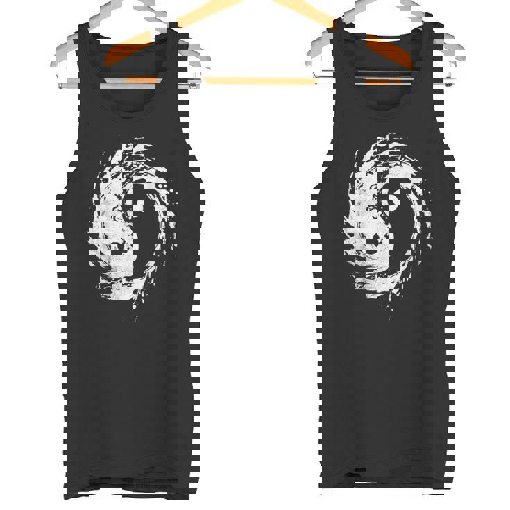 Ying Yang Flowtate 瞑想 水彩画 太極拳 メンズ レディース タンクトップ