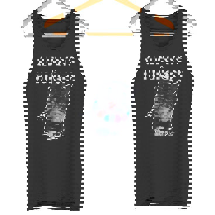 いつも空腹の猫 – 面白い食べ物好きデザイン タンクトップ