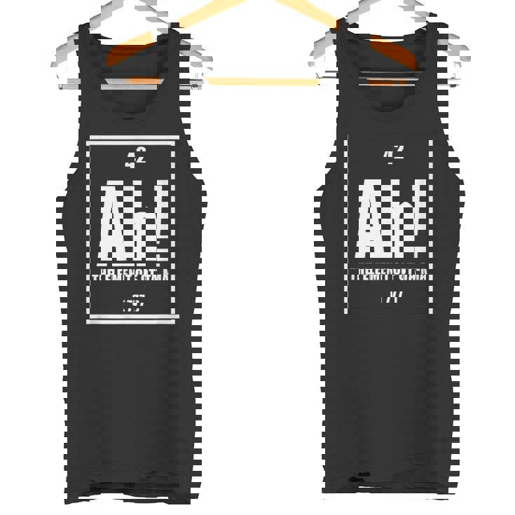 おったま Ah 元素デザイン おもしろ理系 サプライズ要素 42 ナンバー グラフィック タンクトップ