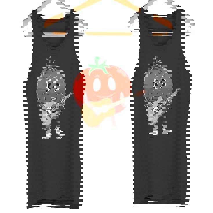 おもしろギタリスト トマト 演奏 ギター ミュージシャン トマト ギター タンクトップ