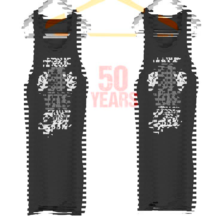 この素敵な50歳の誕生日を面白く見せるのに50年かかりました タンクトップ