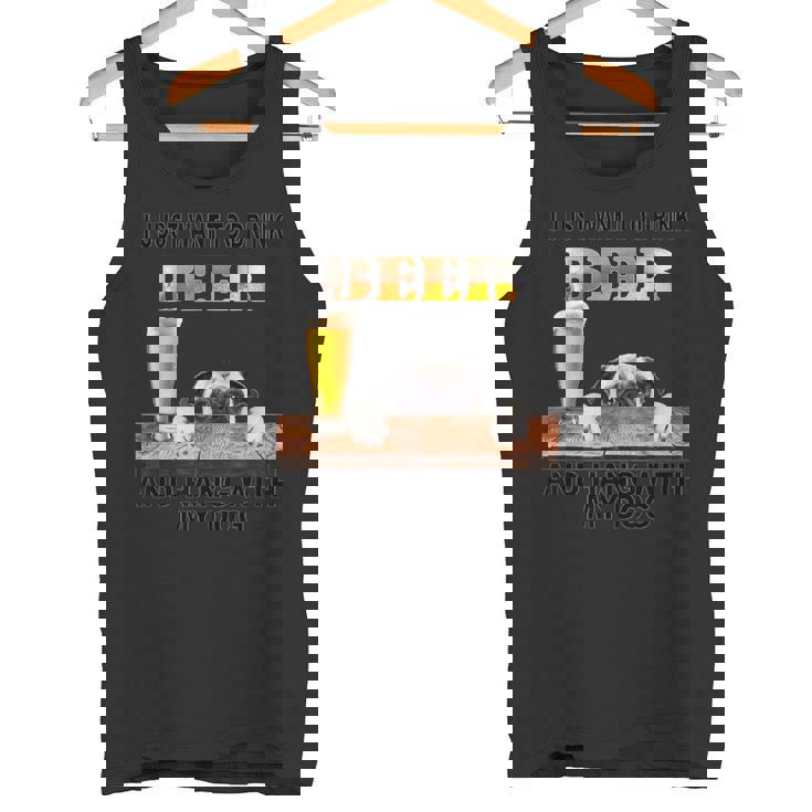 ただビール飲みたい&吊るすw マイパグ タンクトップ