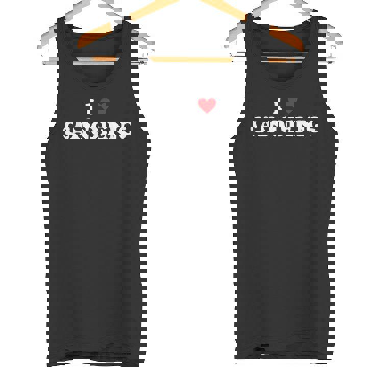 アイ・ハート・カヌー-アイ・ラブ・カヌー タンクトップ