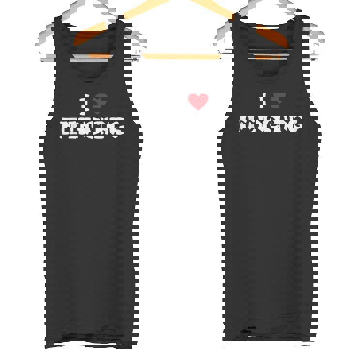 アイ・ハート・フェンサー-アイ・ラブ・フェンシング タンクトップ